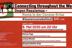 GESPRÄCH IM LIVESTREAM: Staffel 1, Folge 1: Connecting throughout the world: Roma in der Corona-Krise