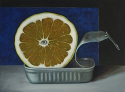Paul Pretzer, Receiver, 2020, Öl auf Holz, 30 x 41 cm