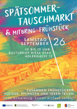 Spätsommer-Tauschmarkt & Frühstück im Kiez - Spätsommer-Tauschmarkt & Frühstück im Kiez