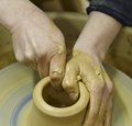 Drehen auf der Töpferscheibe Okt 1