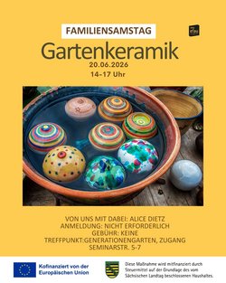 Familiensamstag Gartenkeramik - Familiensamstag Gartenkeramik
