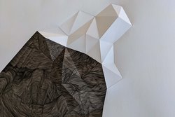 Lisa Pahlke & Matthias Lehmann, Paperdinx 02, Objekt, Tusche auf Papier, gefaltet, 2022