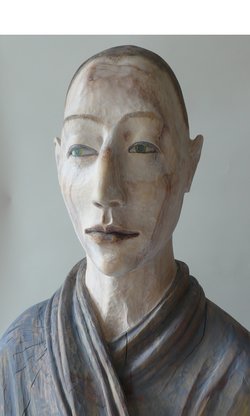 Gisela Eichardt, Der Stille, 2008, Holz, h 95cm
