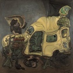 Künstler:innengespräch mit Peter Graf und Angela Hampel - ï»¿Peter Graf R4 Bild Nr. 2 1993 Ãl auf Sperrholz 124 x 122 cm