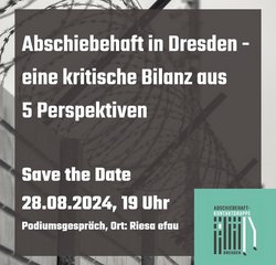 Podiumsgespräch: Abschiebehaft in Dresden - eine kritische Bilanz aus 5 Perspektiven