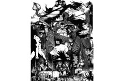 Chris Löhmann, The rules of heirds, Lithografie, 2020