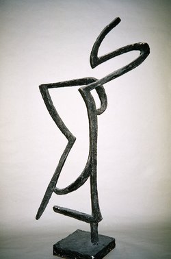 Sprechen über Zeiten und mit Künstler:innen - Evan Backofen, Paar, Gips, 1993, H=92cm, B=35 cm, T=46cm